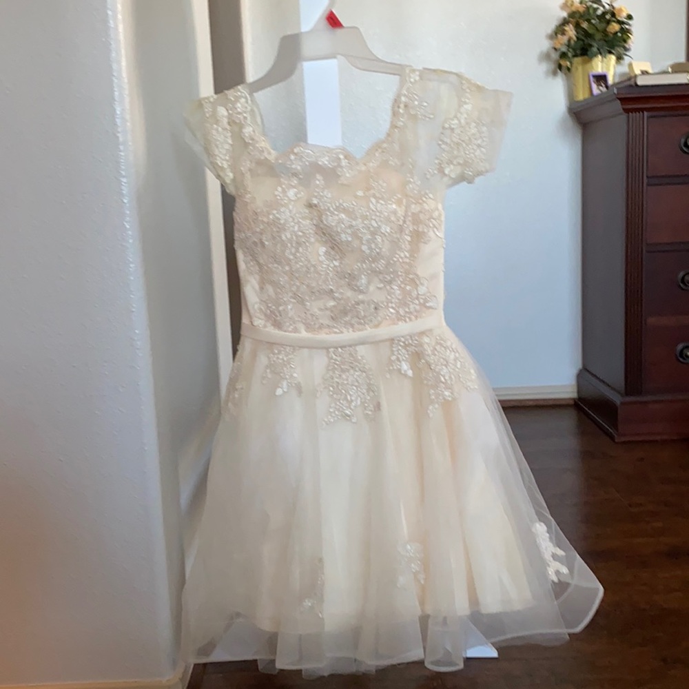 Flower girl/ formal white dress